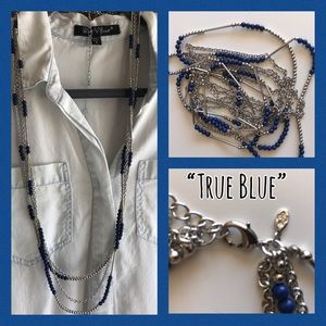 Premier design “True Blue” long necklace